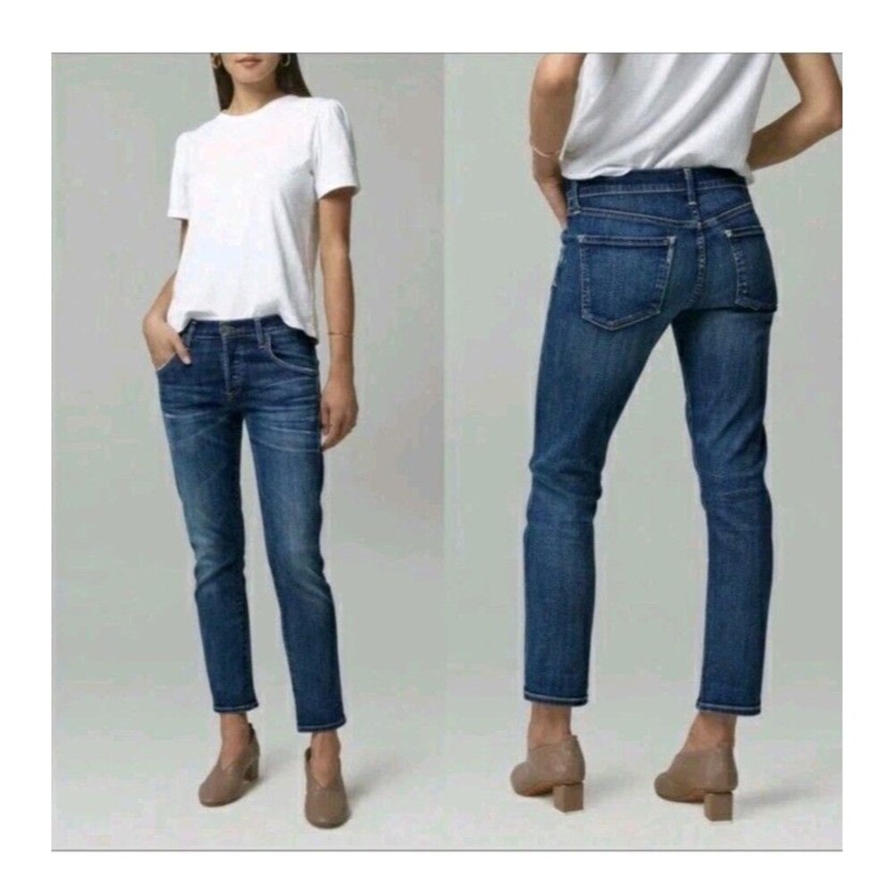 NWT Citizens Of Humanity Jeans Womens 28 Blue Medium Wash Emerson Slim Boyfriend